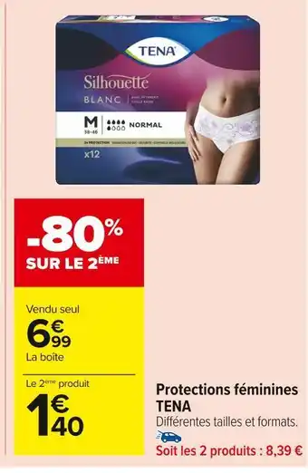 Carrefour Market Tena protections féminines offre