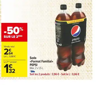 Carrefour Market Pepsi soda format familial offre