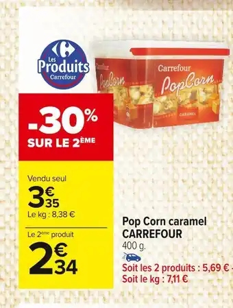 Carrefour Market Carrefour pop corn caramel offre