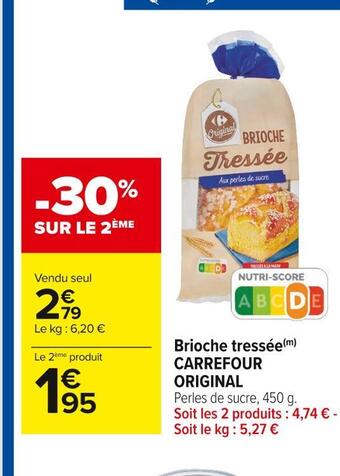 Carrefour Market Carrefour original brioche tressée offre