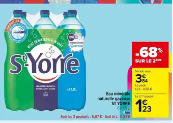 Carrefour Market St yorre eau minérale naturelle gazeuse offre