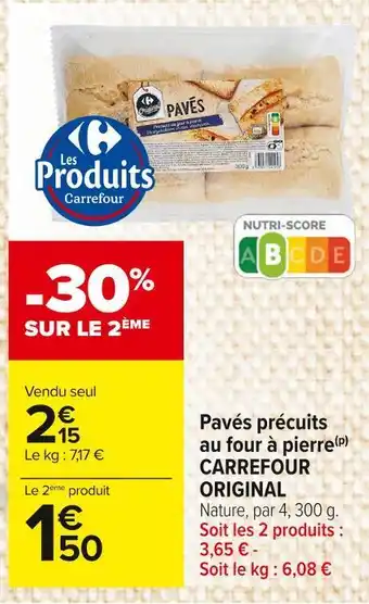 Carrefour Market Carrefour original pavés précuits au four à pierre offre