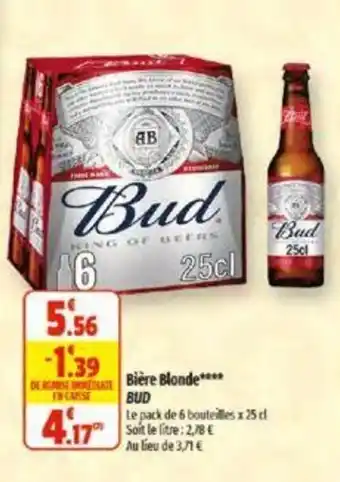 Coccinelle Supermarché Bière Blonde****BUD offre