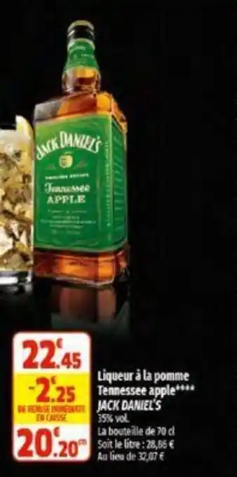 Coccinelle Supermarché Liqueur à la pomme Tennessee apple**** JACK DANIEL'S offre