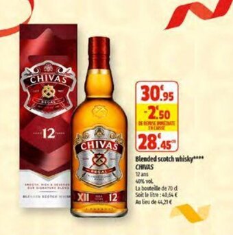 Coccinelle Supermarché Blended scotch whisky**** CHIVAS offre