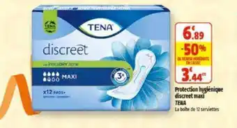 Coccinelle Supermarché Protection hygiénique discreet maxi TENA offre