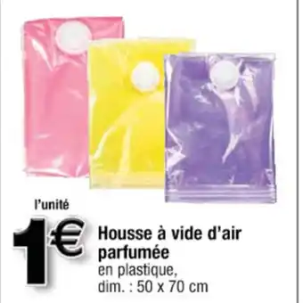 Housse à vide d'air parfumée