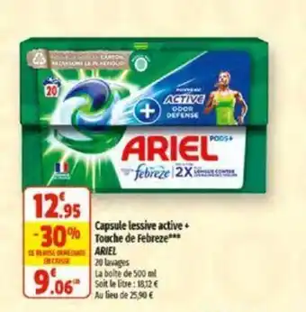 Coccinelle Supermarché Capsule lessive active+ Touche de Febreze**** ARIEL offre