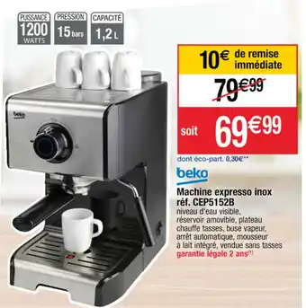 Cora x Carrefour Machine expresso inox offre