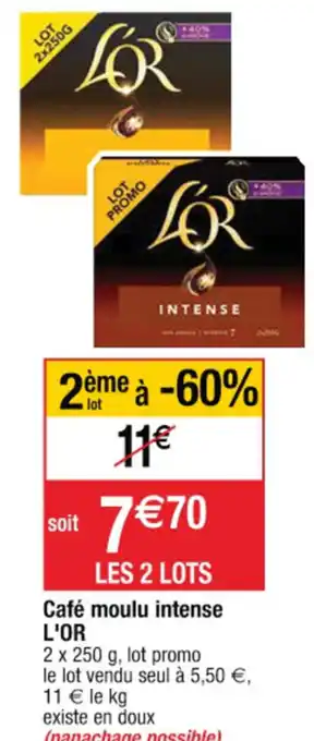 Cora x Carrefour Café moulu intense L'OR offre