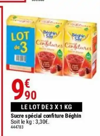 Gamm vert Sucre spécial confiture béghin offre