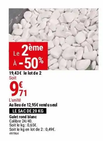 Gamm vert Galet rond blanc offre