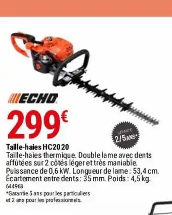 Gamm vert Taille-haies hc2020 offre