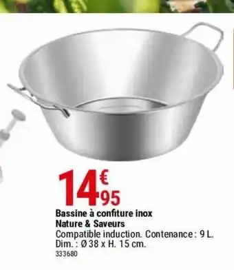 Gamm vert Bassine à confiture inox nature & saveurs offre
