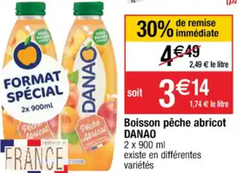 Cora x Carrefour Boisson pêche abricot danao offre