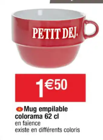 Cora x Carrefour Mug empilable colorama 62 cl offre