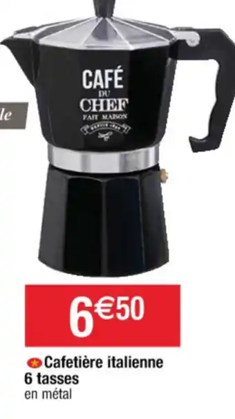 Cora x Carrefour Cafetière italienne 6 tasses offre