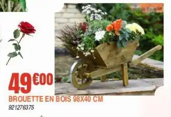 Jardiland Brouette en bois 98x40 cm offre