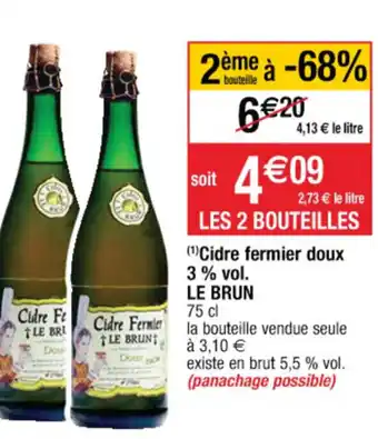 Cora x Carrefour Cidre fermier doux 3% vol. offre