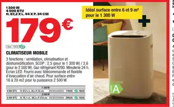 Brico Dépôt CLIMATISEUR MOBILE offre