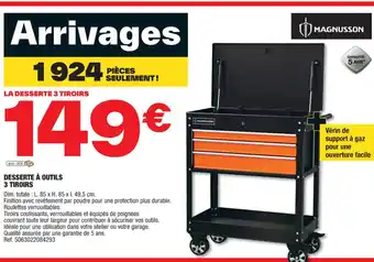 Brico Dépôt DESSERTE À OUTILS 3 TIROIRS offre
