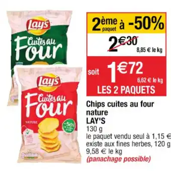 Cora x Carrefour Chips cuites au four nature offre