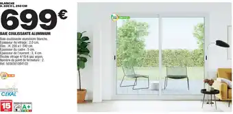 Brico Dépôt BAIE COULISSANTE ALUMINIUM offre