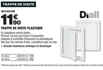 Brico Dépôt TRAPPE DE VISITE PLASTIQUE offre