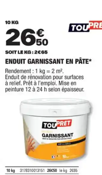 Brico Dépôt ENDUIT GARNISSANT EN PÂTE offre
