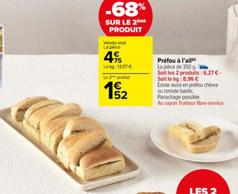 Carrefour Market Préfou à l'ail() offre