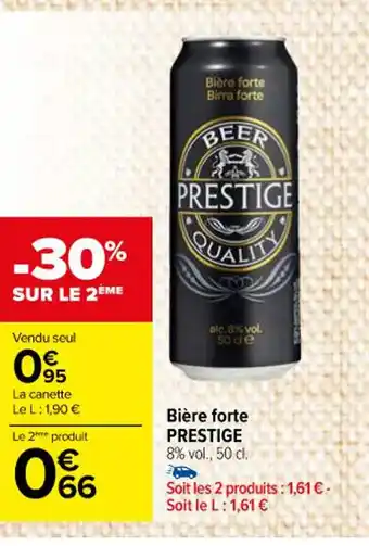 BiĂšre forte PRESTIGE 8% vol., 50 cl.