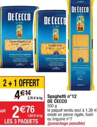 Spaghetti n°12 de cecco