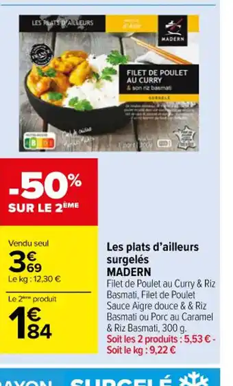 Carrefour Market Les plats d'ailleurs surgelés MADERN offre
