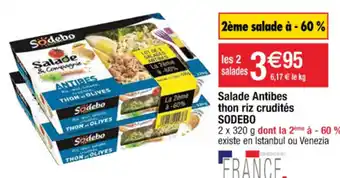 Cora x Carrefour Salade antibes thon riz crudités offre