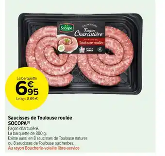 Carrefour Market Saucisses de Toulouse roulée SOCOPA(n) offre
