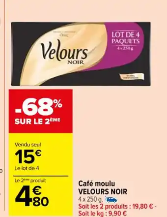 Carrefour Market Café moulu VELOURS NOIR offre