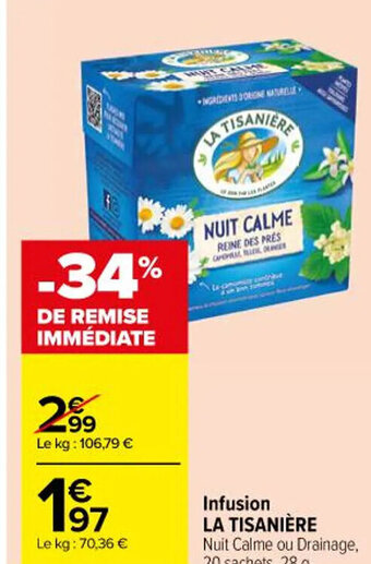 Carrefour Market Infusion LA TISANIÈRE offre