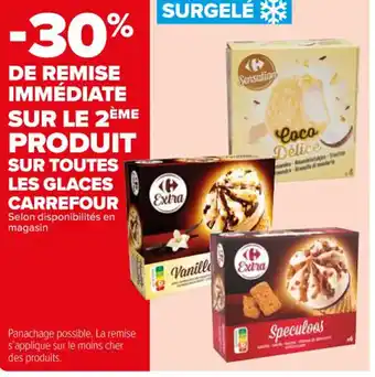 Carrefour Market SUR TOUTES LES GLACES CARREFOUR Selon disponibilités en magasin offre