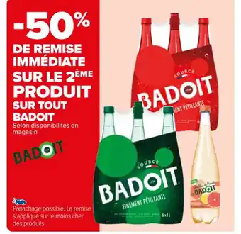 Carrefour Market PRODUIT SUR TOUT BADOIT offre