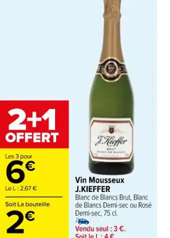 Carrefour Market Vin Mousseux J.KIEFFER offre