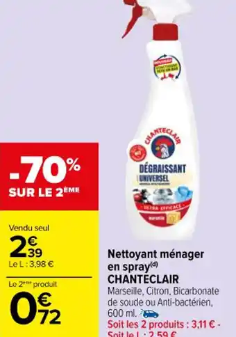 Nettoyant ménager en spray(d) CHANTECLAIR
