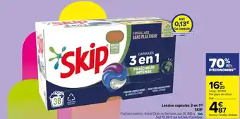 Carrefour Market Lessive capsules 3 en 1(d) SKIP offre