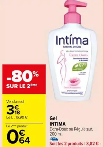 Carrefour Market Gel INTIMA offre