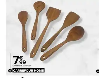 Carrefour Market Set De 5 Ustensiles offre