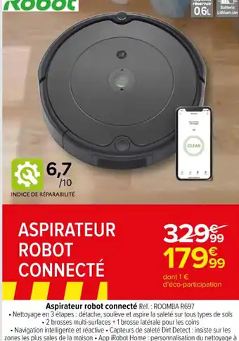Carrefour Market Aspirateur robot connecté Réf. : ROOMBA R697 offre