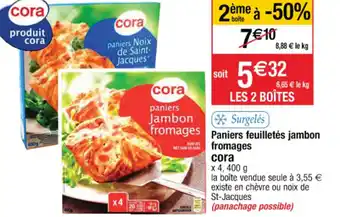 Paniers feuilletés jambon fromages
