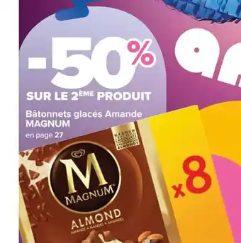 Carrefour Bâtonnets glacés Amande offre