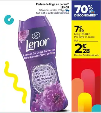 Carrefour Parfum de linge en perles(d) LENOR offre