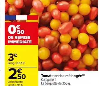 Carrefour Tomate cerise mélangée(P) Catégorie 1. offre