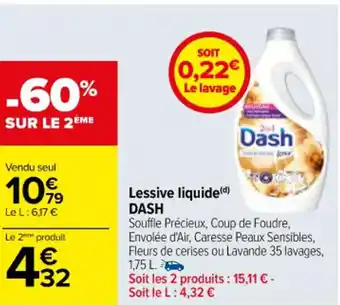Carrefour Lessive liquide(d) DASH offre